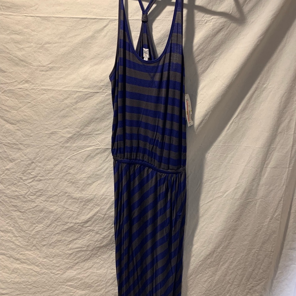 Everlast Tank Maci Dress Blue and Gray Large NWOT